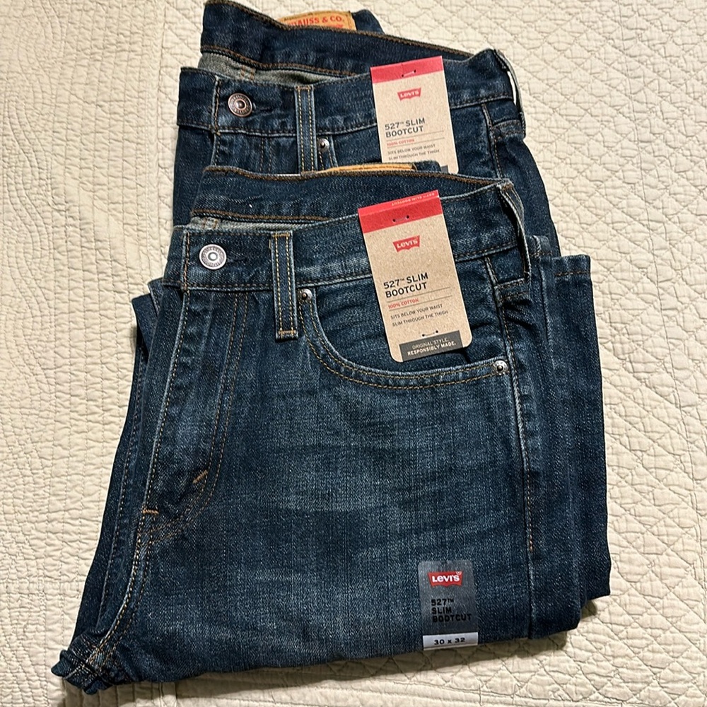 Men’s NWT Levi’s Never worn! 527 Slim Bootcut 30x 32  2 pairs